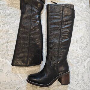 NWOB Franco Sarto Kemper Black Leather Boot US 8M